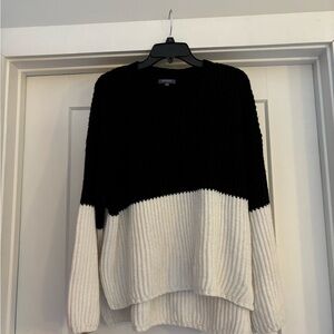 Madison Black and White Crew Neck Sweater